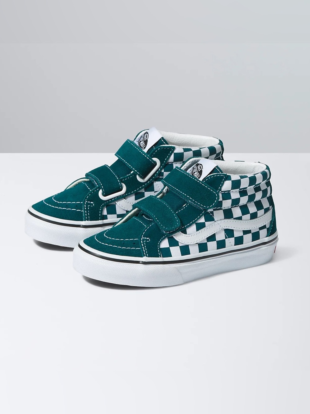 Vans Sk8-Mid V Reissue Color Theory Checkerboard Teal Size 1.5!